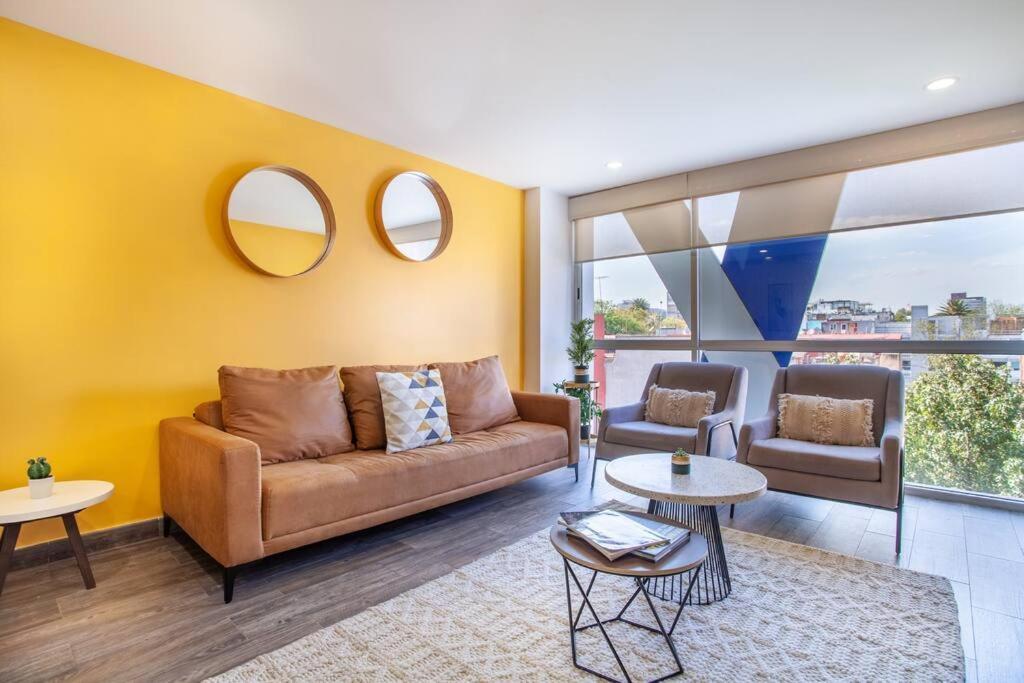 Moderno Mexicano 3br/2ba 200mbps Apartamento México DF